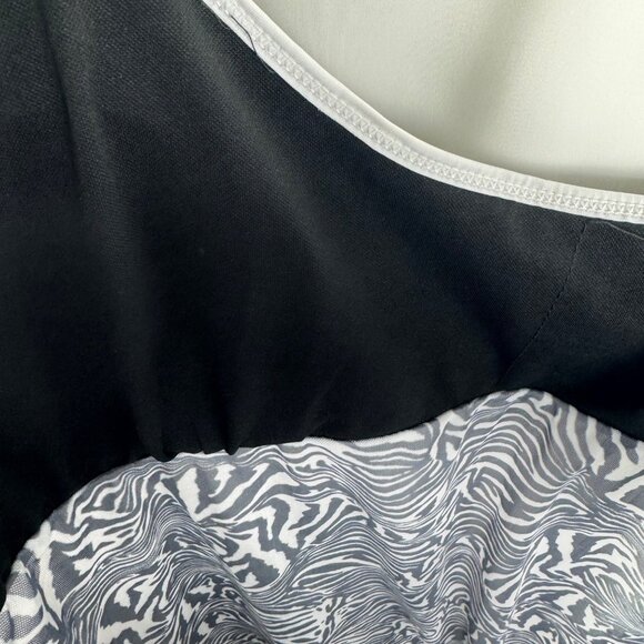 Womens Mixed Print Sheer Zebra Print Tankini Size 2X‎ Vacationcore Beach Summer - Picture 4 of 8